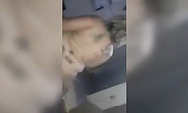 Plumper's Curvy Booty Riding A Random Guy While Her Hubby Watches