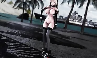 MMD - Sexual Fantasy Landscape with Hot Anime Girls