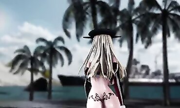 MMD - Sexual Fantasy Landscape with Hot Anime Girls
