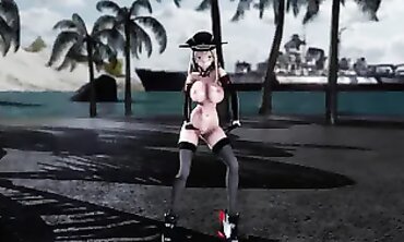 MMD - Sexual Fantasy Landscape with Hot Anime Girls