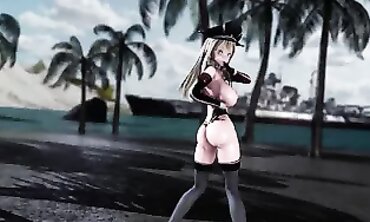 MMD - Sexual Fantasy Landscape with Hot Anime Girls