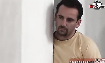 Spanish Cougar Lures Small Blonde Teen in Steamy Lesbian Threesome