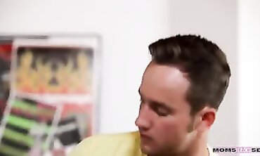Stepson's Hot Stepmother Teaches Him About Sexual Pleasure