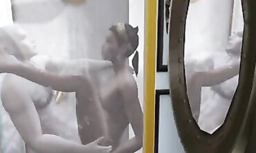 Sexy Babe Plays The 'Sims' - Sexual Roleplay with Two Big Dildoes in HD