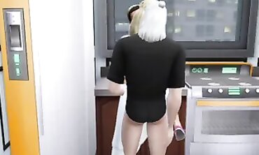 Sexy Babe Plays The 'Sims' - Sexual Roleplay with Two Big Dildoes in HD