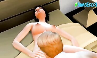 SIM's 4 - Old Mommy Gets A Surprise Visit From Her Son In Law And Fucks Him Hard