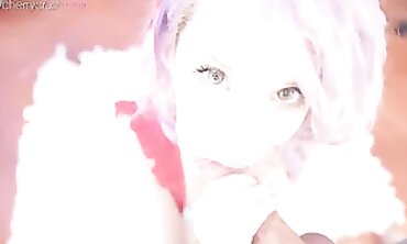Hot Blonde Babe 'Cherry Crush' Gives A Sloppy & Passionate Deepthroat POV Blowjob With Facial Finish