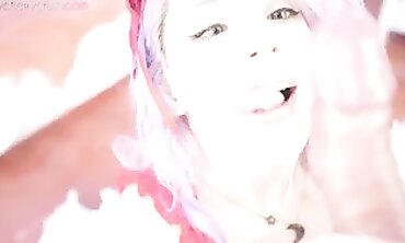 Hot Blonde Babe 'Cherry Crush' Gives A Sloppy & Passionate Deepthroat POV Blowjob With Facial Finish