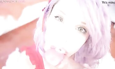 Hot Blonde Babe 'Cherry Crush' Gives A Sloppy & Passionate Deepthroat POV Blowjob With Facial Finish