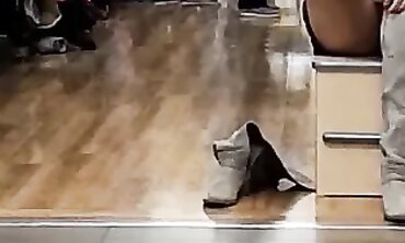 Trinaxxx - Sexy Babe Exposes Her Cooche At Local Mall For A Daring Striptease