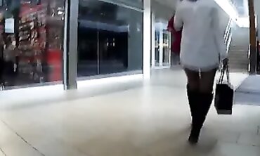 Trinaxxx - Sexy Babe Exposes Her Cooche At Local Mall For A Daring Striptease