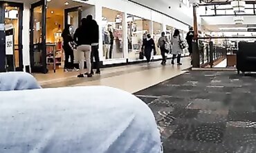 Trinaxxx - Sexy Babe Exposes Her Cooche At Local Mall For A Daring Striptease