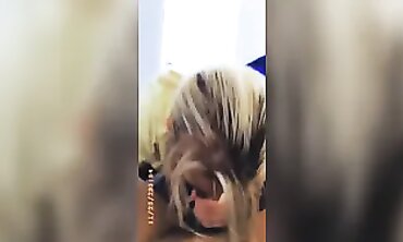 Ebony Teenage Slut Sucks Huge Black Dick in POV until She Chokes