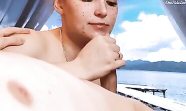 Freckle Face Cuties - Petite Redhead Teen Gives Blowjob to Older Man