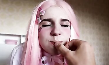 Queen's Throat Job - Deepthroating Blowjob With Facial Finish
