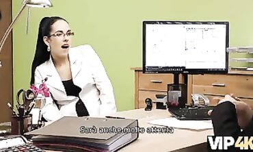 Elisa Calda's Glasses - Hot Italian Babe Gives A Sensual Blowjob