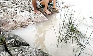 Public Beach Blowjob with Older Woman - Amateur Couple Outdoor Sex