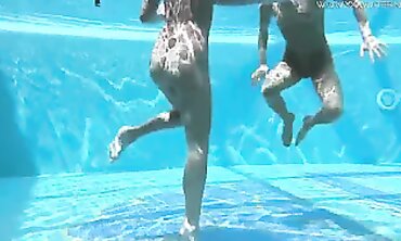 Naked Pool Party - Scene1 - Hot Blonde Babes Swimming Nude With Friends