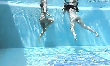 Naked Pool Party - Scene1 - Hot Blonde Babes Swimming Nude With Friends