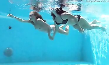 Naked Pool Party - Scene1 - Hot Blonde Babes Swimming Nude With Friends
