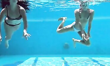 Naked Pool Party - Scene1 - Hot Blonde Babes Swimming Nude With Friends