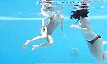 Naked Pool Party - Scene1 - Hot Blonde Babes Swimming Nude With Friends