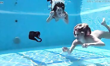 Naked Pool Party - Scene1 - Hot Blonde Babes Swimming Nude With Friends