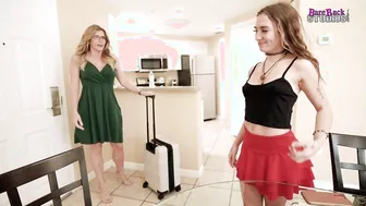 Teenage Stepsister's Anal Adventure with Dad at Home