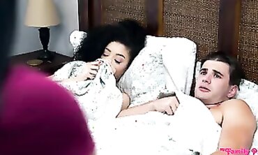 Step-Sister's Hot BFF Catches Me Jerking Off And Gives A Blowjob