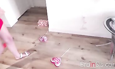 Valentine's Surprise - Step Brother Fucks His Stepsister In The Ass After A Romantic Dinner