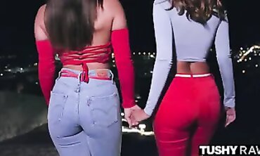 Tushyraw - Hot MILFs Share Their Asses in Threesome
