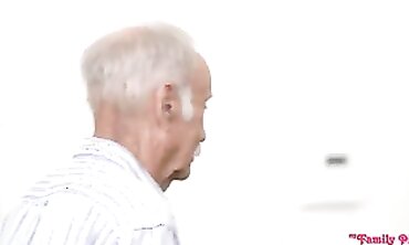 Teen Faces Screaming Orgasm in Old Man's Classroom - Naughty college girl Training