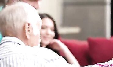 Teen Faces Screaming Orgasm in Old Man's Classroom - Naughty college girl Training