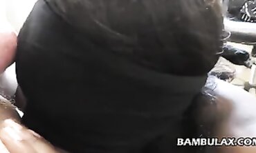 Dark Hood Babe Gets Her Milkshake Shaken By A Big Black Dick